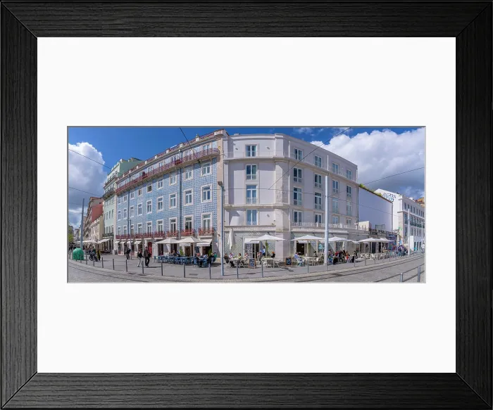 Framed Print : View of colourful buildings in the Alfama District on a sunny day, Lisbon, Portugal, Europe Framed Print : View of colourful buildings in the Alfama District on a sunny day, Lisbon, Portugal, Europe