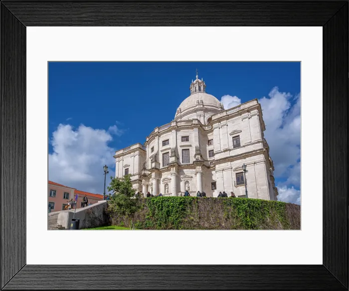 Framed Print : View of National Pantheon museum on a sunny day in the Alfama District, Lisbon, Portugal, Europe
