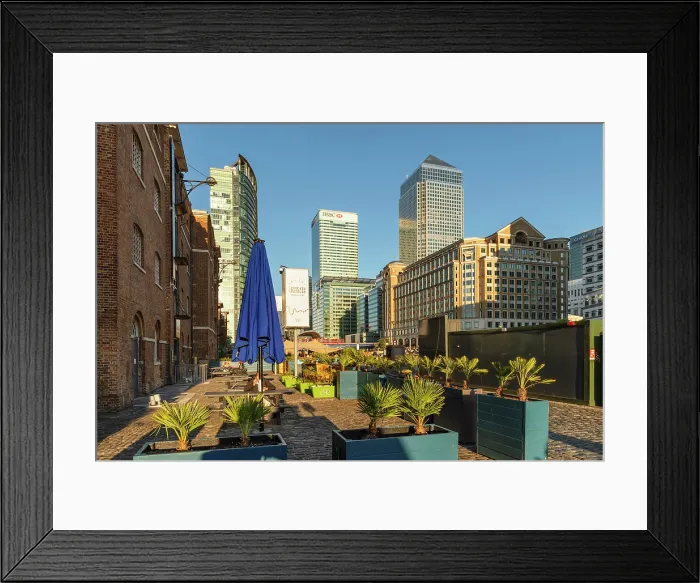 Framed Print : West India Quay at Dockland Museum, Canary Wharf, London, England Framed Print : West India Quay at Dockland Museum, Canary Wharf, London, England