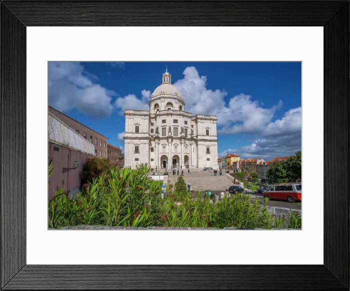 Framed Print : View of National Pantheon museum on a sunny day in the Alfama District, Lisbon, Portugal, Europe