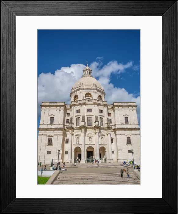 Framed Print : View of National Pantheon museum on a sunny day in the Alfama District, Lisbon, Portugal, Europe