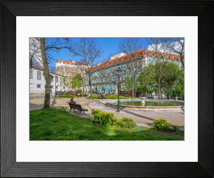 Framed Print : View of colourful buildings on a sunny day in the Alfama District, Lisbon, Portugal, Europe Framed Print : View of colourful buildings on a sunny day in the Alfama District, Lisbon, Portugal, Europe