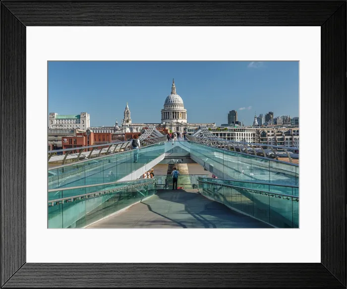 Framed Print : Millenium Bridge and St Paul's Cathedral, London, England Framed Print : Millenium Bridge and St Paul's Cathedral, London, England