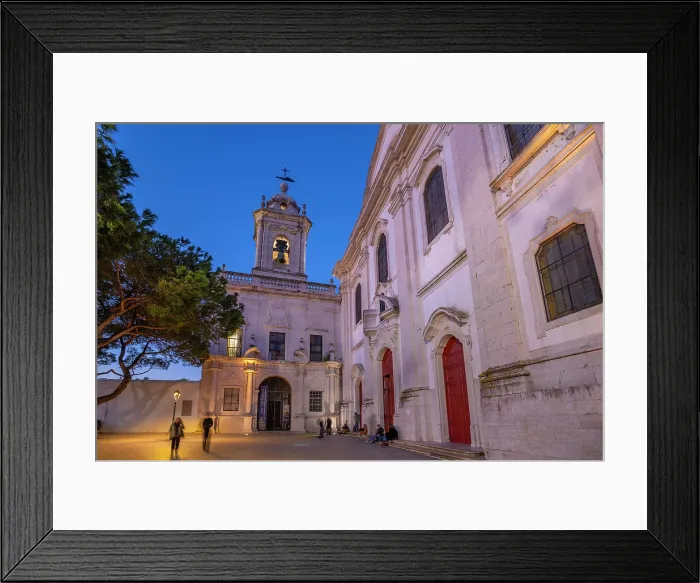Framed Print : View of Church of Our Lady of Grace at dusk in the Alfama District, Lisbon, Portugal, Europe Framed Print : View of Church of Our Lady of Grace at dusk in the Alfama District, Lisbon, Portugal, Europe