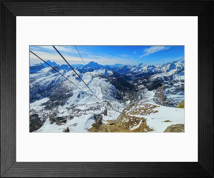 Framed Print : Cable car on Lagazuoi mountain, Dolomites, Italy Framed Print : Cable car on Lagazuoi mountain, Dolomites, Italy
