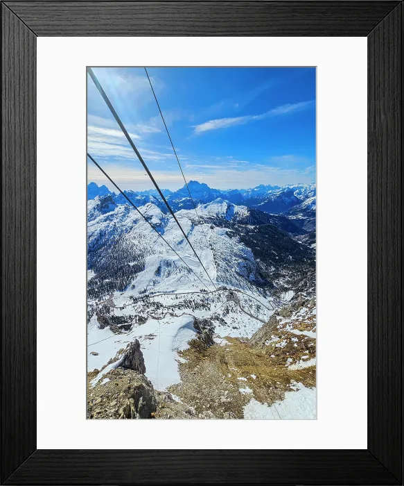 Framed Print : Cable car on Lagazuoi mountain, Dolomites, Italy Framed Print : Cable car on Lagazuoi mountain, Dolomites, Italy