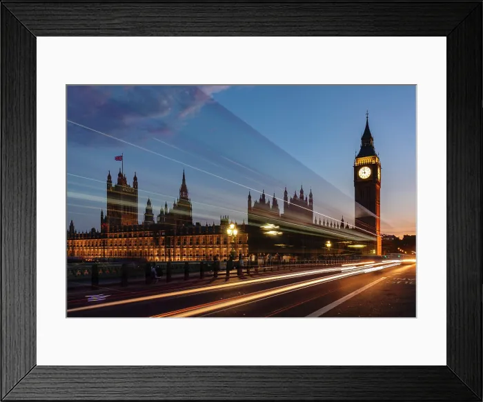 Framed Print : Houses of Parliament with Big Ben and Westminster Bridge, London, England Framed Print : Houses of Parliament with Big Ben and Westminster Bridge, London, England