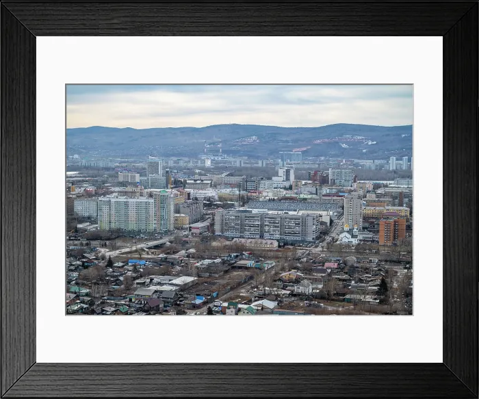 Framed Print : Overlook over Krasnoyarsk, Siberia, Russia Framed Print : Overlook over Krasnoyarsk, Siberia, Russia