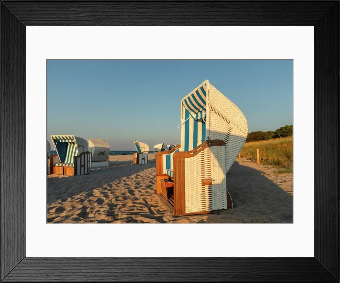 Framed Print : Beach chairs at the beach of Zingst, Fisch-Darv-Zingst Peninsula, Fischland, Mecklenburg-Western Pomerania, Germany Framed Print : Beach chairs at the beach of Zingst, Fisch-Darv-Zingst Peninsula, Fischland, Mecklenburg-Western Pomerania, Germany