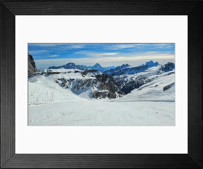 Framed Print : Lagazuoi mountain ski slope, Dolomites, Italy Framed Print : Lagazuoi mountain ski slope, Dolomites, Italy