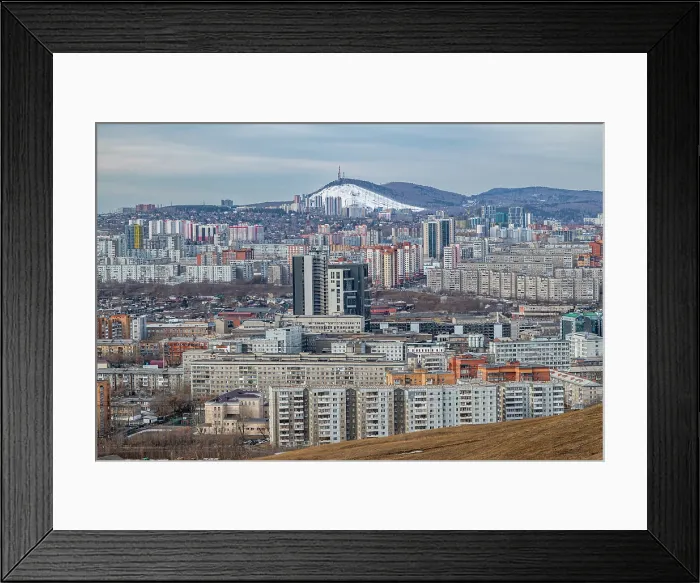 Framed Print : Overlook over Krasnoyarsk, Siberia, Russia