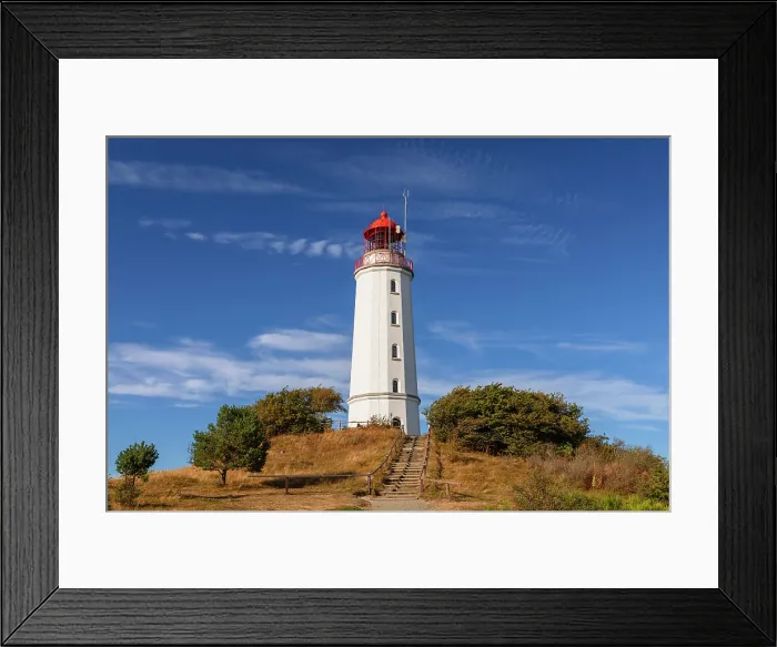 Framed Print : Dornbusch Lighthouse, Hiddensee Island, Mecklenburg-Western Pomerania, Germany Framed Print : Dornbusch Lighthouse, Hiddensee Island, Mecklenburg-Western Pomerania, Germany