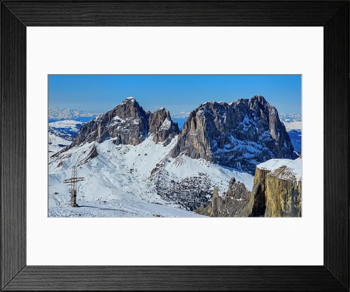 Framed Print : Overlook over the Dolomites from Sass Pordoi, Italy Framed Print : Overlook over the Dolomites from Sass Pordoi, Italy