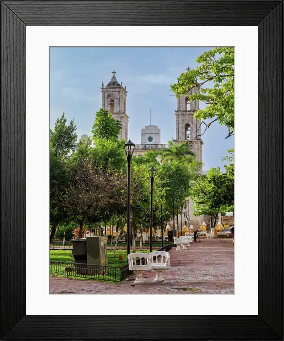 Framed Print : Francisco Canton Rosado Park and Cathedral of San Servacio, main square, Valladolid, Yucatan State, Mexico Framed Print : Francisco Canton Rosado Park and Cathedral of San Servacio, main square, Valladolid, Yucatan State, Mexico