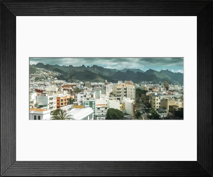 Framed Print : Panoramic views of Santa Cruz de Tenerife is a port city on the island of Tenerife, in Spains Canary Islands