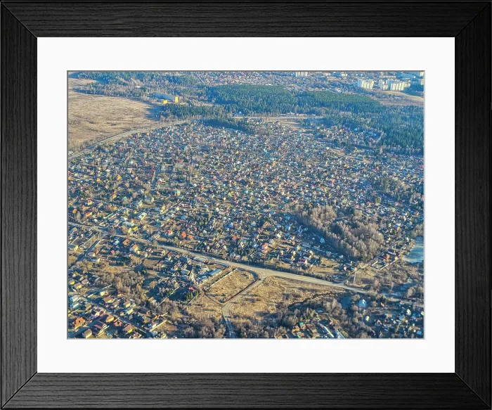 Framed Print : Aerial of the satellitte cities of Moscow, Russia Framed Print : Aerial of the satellitte cities of Moscow, Russia