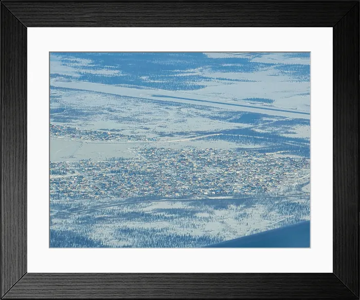 Framed Print : Aerial of Salekhard and the Ob river, Yamal Peninsula, Russia Framed Print : Aerial of Salekhard and the Ob river, Yamal Peninsula, Russia