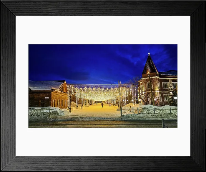 Framed Print : Nightshot of Salekhard, Yamal Peninsula, Russia Framed Print : Nightshot of Salekhard, Yamal Peninsula, Russia