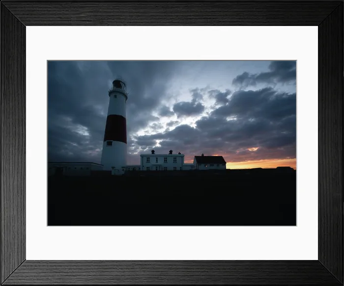 Framed Print : Portland Bill Lighthouse with sunset behind, Portland, Dorset, UK Framed Print : Portland Bill Lighthouse with sunset behind, Portland, Dorset, UK