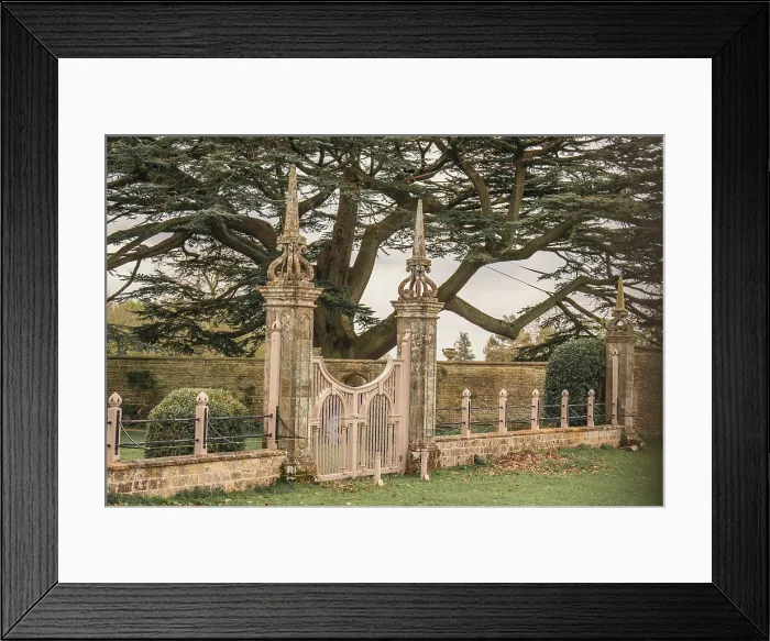 Framed Print : Gates at Canon Ashby, Northamptonshire Framed Print : Gates at Canon Ashby, Northamptonshire
