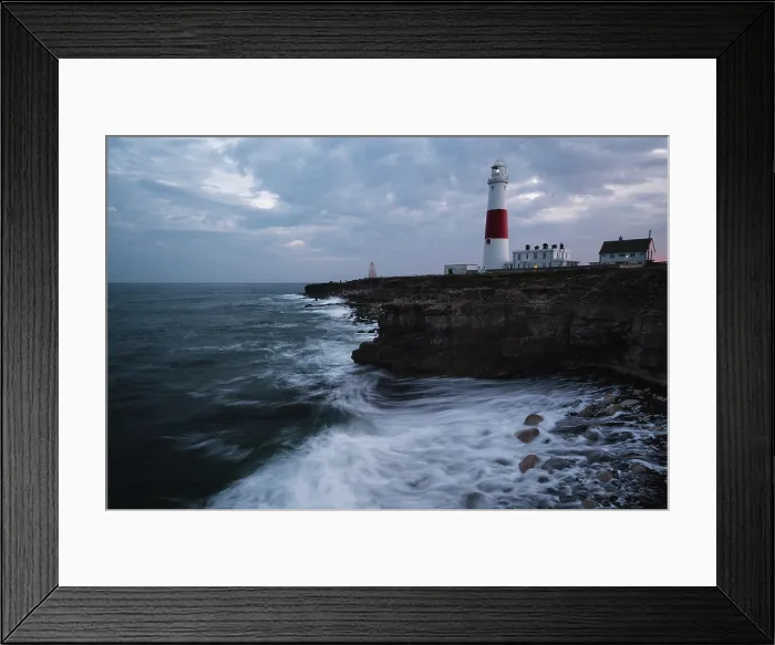 Framed Print : Portland Bill Lighthouse at night, Portland, Dorset, UK