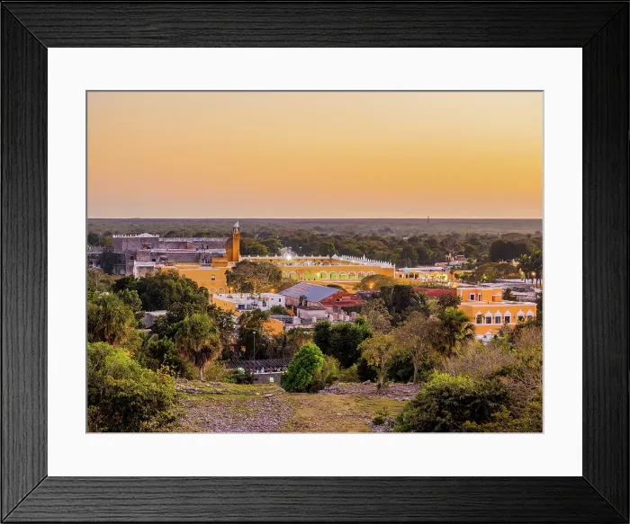 Framed Print : Convent of San Antonio de Padua at dusk, elevated view, Izamal, Yucatan State, Mexico Framed Print : Convent of San Antonio de Padua at dusk, elevated view, Izamal, Yucatan State, Mexico