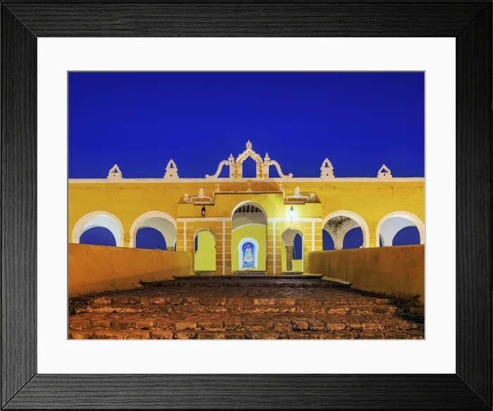 Framed Print : Convent of San Antonio de Padua at dusk, Izamal, Yucatan State, Mexico Framed Print : Convent of San Antonio de Padua at dusk, Izamal, Yucatan State, Mexico