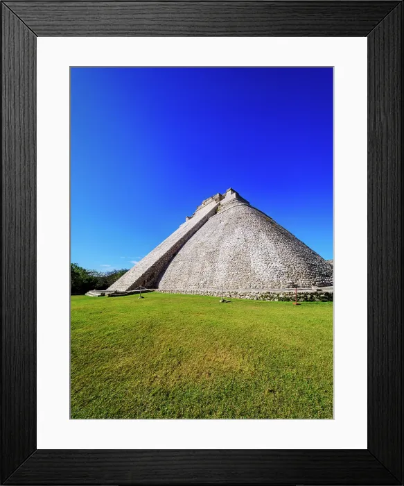 Framed Print : Pyramid of the Fortune-teller or Pyramid of the Magician, Uxmal, Yucatan State, Mexico