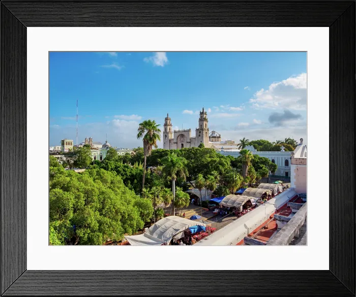 Framed Print : Catedral of San Ildefonso, elevated view, Plaza Grande, Merida, Yucatan State, Mexico Framed Print : Catedral of San Ildefonso, elevated view, Plaza Grande, Merida, Yucatan State, Mexico