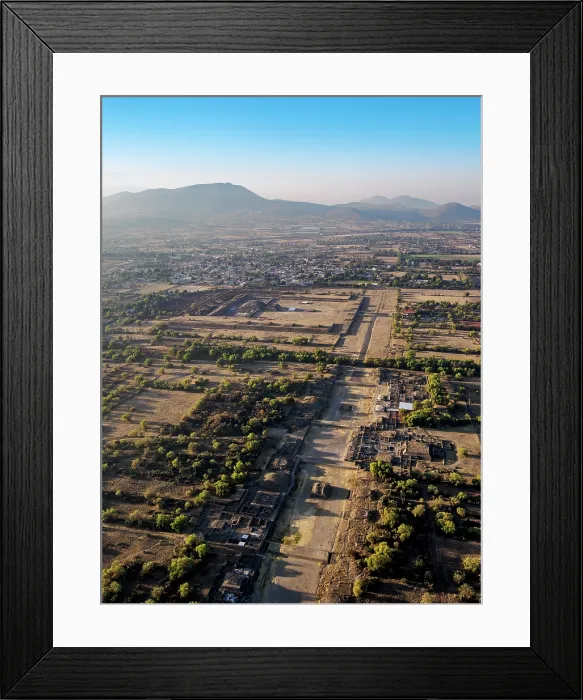 Framed Print : Avenue of the Dead and The Citadel at sunrise, aerial view, Teotihuacan, Mexico State, Mexico Framed Print : Avenue of the Dead and The Citadel at sunrise, aerial view, Teotihuacan, Mexico State, Mexico