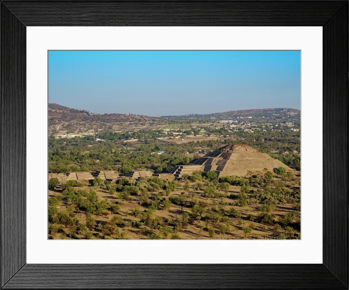 Framed Print : Avenue of the Dead and Pyramid of the Moon at sunrise, aerial view, Teotihuacan, Mexico State, Mexico Framed Print : Avenue of the Dead and Pyramid of the Moon at sunrise, aerial view, Teotihuacan, Mexico State, Mexico