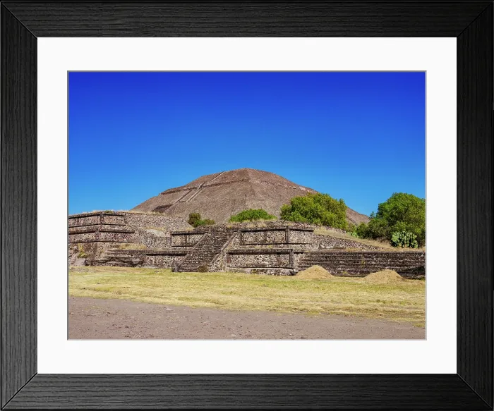 Framed Print : View over the Avenue of the Dead towards the Pyramid of the Sun, Teotihuacan, Mexico State, Mexico Framed Print : View over the Avenue of the Dead towards the Pyramid of the Sun, Teotihuacan, Mexico State, Mexico