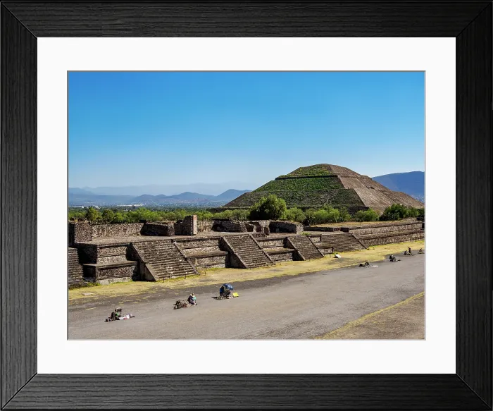Framed Print : View over the Avenue of the Dead towards the Pyramid of the Sun, Teotihuacan, Mexico State, Mexico Framed Print : View over the Avenue of the Dead towards the Pyramid of the Sun, Teotihuacan, Mexico State, Mexico