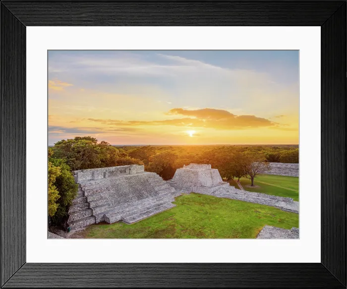 Framed Print : Great Acropolis at sunset, elevated view, Edzna Archaeological Site, Campeche State, Mexico Framed Print : Great Acropolis at sunset, elevated view, Edzna Archaeological Site, Campeche State, Mexico