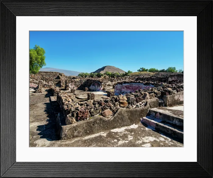 Framed Print : View over West Plaza towards the Pyramid of the Sun, Teotihuacan, Mexico State, Mexico Framed Print : View over West Plaza towards the Pyramid of the Sun, Teotihuacan, Mexico State, Mexico