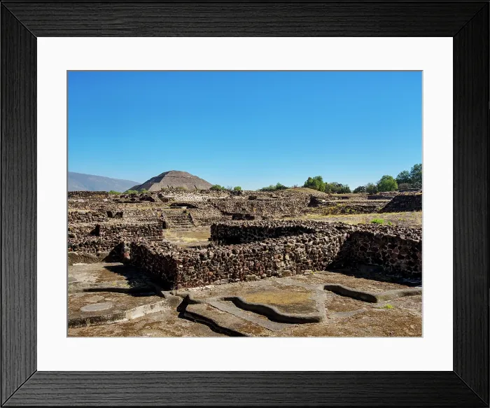 Framed Print : View over West Plaza towards the Pyramid of the Sun, Teotihuacan, Mexico State, Mexico Framed Print : View over West Plaza towards the Pyramid of the Sun, Teotihuacan, Mexico State, Mexico
