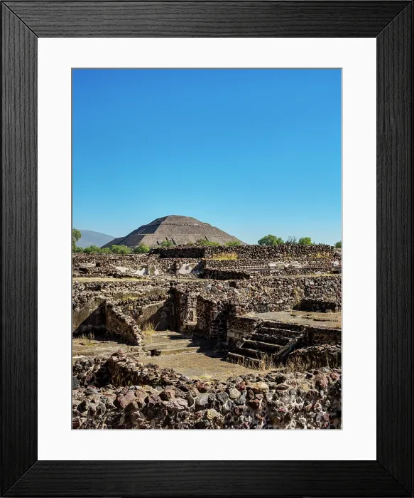 Framed Print : View over West Plaza towards the Pyramid of the Sun, Teotihuacan, Mexico State, Mexico Framed Print : View over West Plaza towards the Pyramid of the Sun, Teotihuacan, Mexico State, Mexico