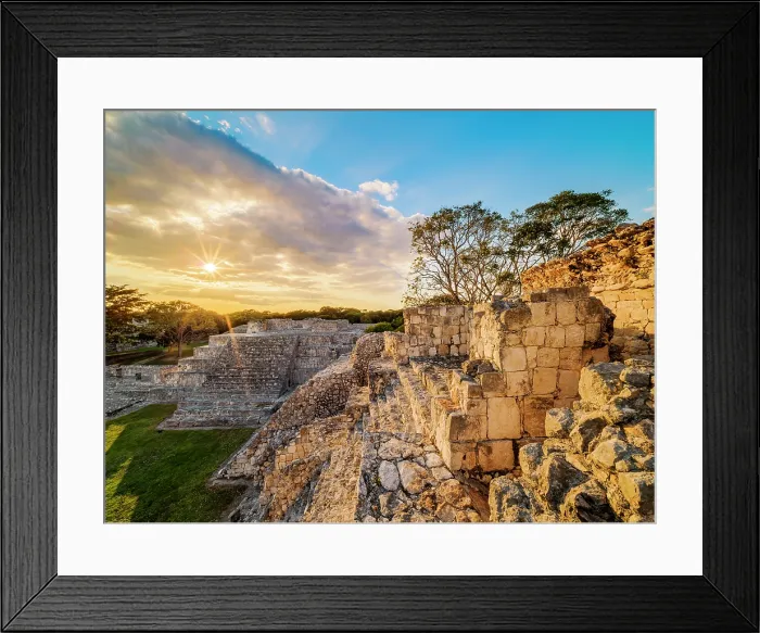 Framed Print : Great Acropolis at sunset, Edzna Archaeological Site, Campeche State, Mexico Framed Print : Great Acropolis at sunset, Edzna Archaeological Site, Campeche State, Mexico