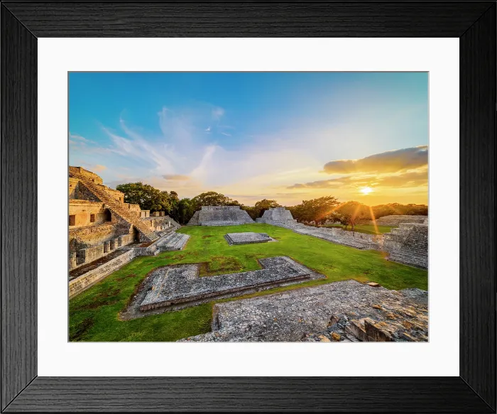 Framed Print : Great Acropolis at sunset, Edzna Archaeological Site, Campeche State, Mexico Framed Print : Great Acropolis at sunset, Edzna Archaeological Site, Campeche State, Mexico