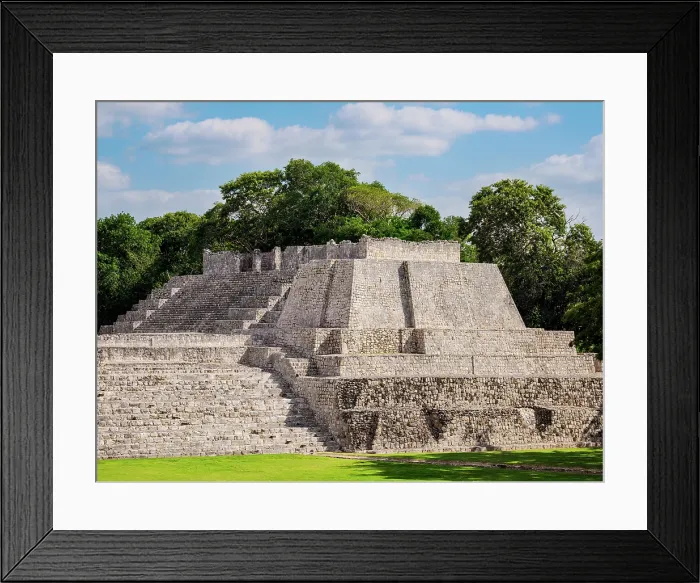Framed Print : Great Acropolis, Edzna Archaeological Site, Campeche State, Mexico