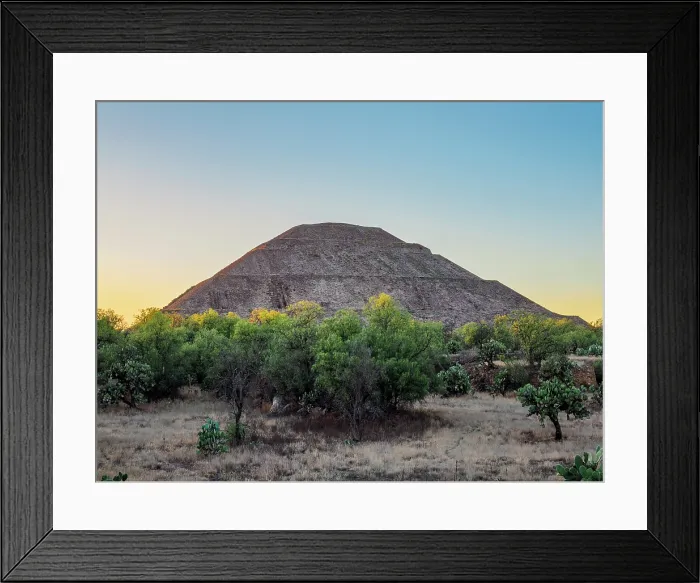 Framed Print : Pyramid of the Sun at sunset, Teotihuacan, Mexico State, Mexico Framed Print : Pyramid of the Sun at sunset, Teotihuacan, Mexico State, Mexico