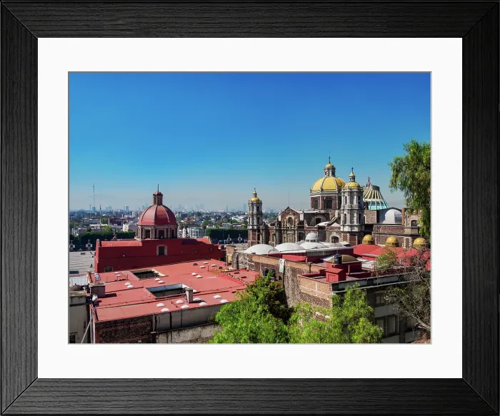Framed Print : Old Basilica of Guadalupe, elevated view, Villa de Guadalupe, Mexico City, Mexico Framed Print : Old Basilica of Guadalupe, elevated view, Villa de Guadalupe, Mexico City, Mexico
