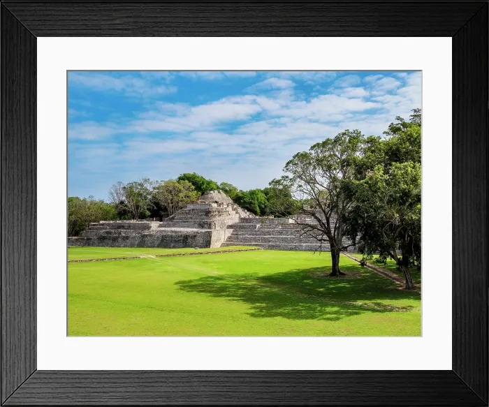 Framed Print : View over Main Plaza towards Great Acropolis, Edzna Archaeological Site, Campeche State, Mexico Framed Print : View over Main Plaza towards Great Acropolis, Edzna Archaeological Site, Campeche State, Mexico