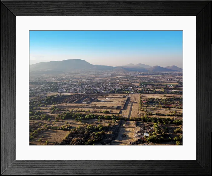 Framed Print : Avenue of the Dead and The Citadel at sunrise, aerial view, Teotihuacan, Mexico State, Mexico Framed Print : Avenue of the Dead and The Citadel at sunrise, aerial view, Teotihuacan, Mexico State, Mexico