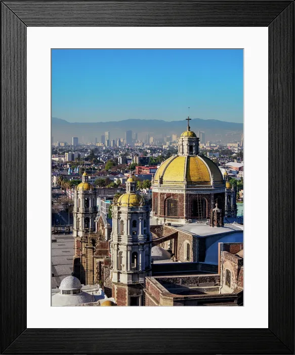 Framed Print : Old Basilica of Guadalupe, elevated view, Villa de Guadalupe, Mexico City, Mexico Framed Print : Old Basilica of Guadalupe, elevated view, Villa de Guadalupe, Mexico City, Mexico