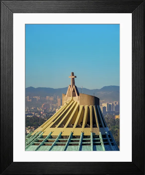 Framed Print : New Basilica of Guadalupe, elevated view, Villa de Guadalupe, Mexico City, Mexico Framed Print : New Basilica of Guadalupe, elevated view, Villa de Guadalupe, Mexico City, Mexico