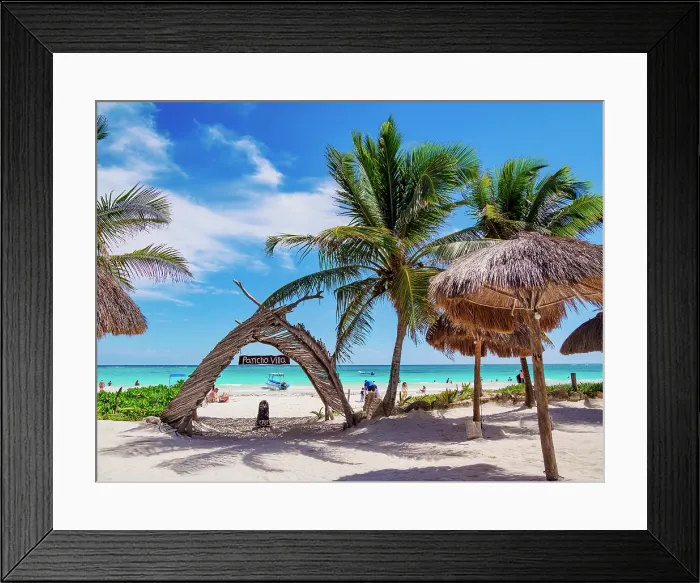 Framed Print : Pancho Villa seafood restaurant entrance, Paradise Beach, Tulum, Quintana Roo State, Mexico Framed Print : Pancho Villa seafood restaurant entrance, Paradise Beach, Tulum, Quintana Roo State, Mexico