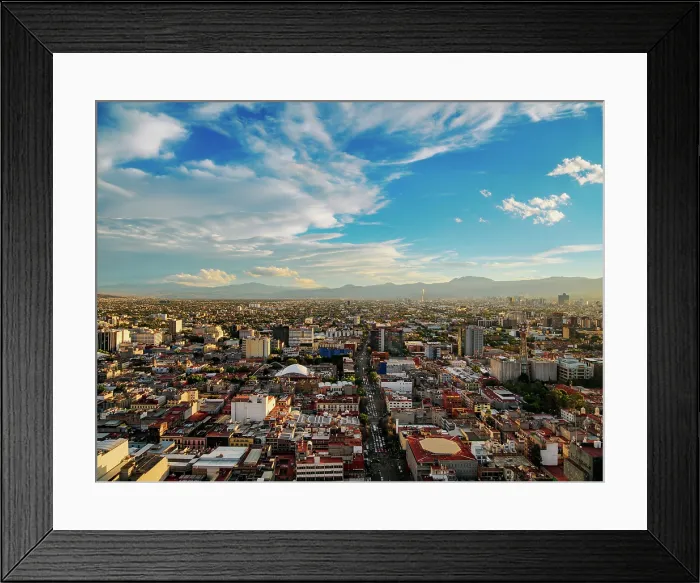 Framed Print : City Centre Skyline, elevated view, Mexico City, Mexico Framed Print : City Centre Skyline, elevated view, Mexico City, Mexico