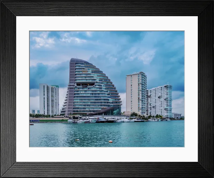 Framed Print : Shark Tower, Puerto Cancun, Cancun, Quintana Roo State, Mexico Framed Print : Shark Tower, Puerto Cancun, Cancun, Quintana Roo State, Mexico