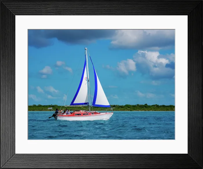Framed Print : Sailboat at Bacalar Lagoon, Bacalar, Quintana Roo State, Mexico Framed Print : Sailboat at Bacalar Lagoon, Bacalar, Quintana Roo State, Mexico